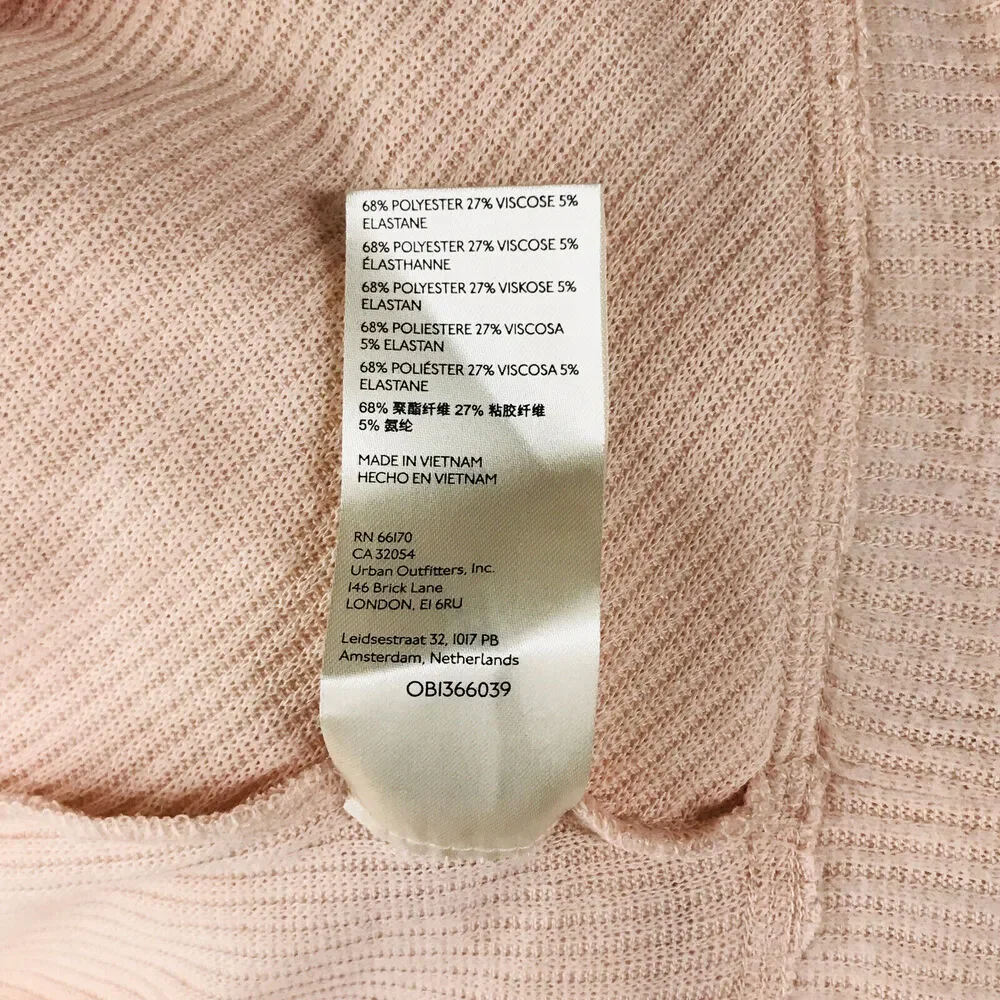Free People Womens Small Sweater Pink Cozy With You Pullover Draped Surplice BV5